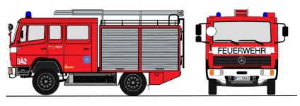 Loewe 4065 - H0 - MB 917 - LF8/6 FW Stadt Reutlingen